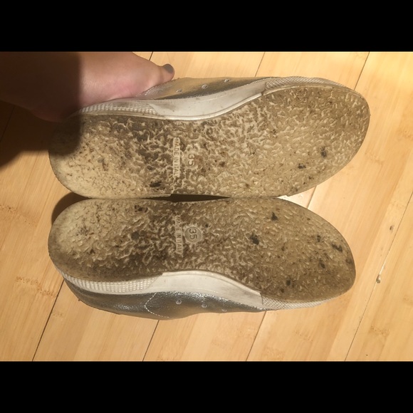 Golden Goose “May” Metallic Leather Sneakers - Picture 5 of 8